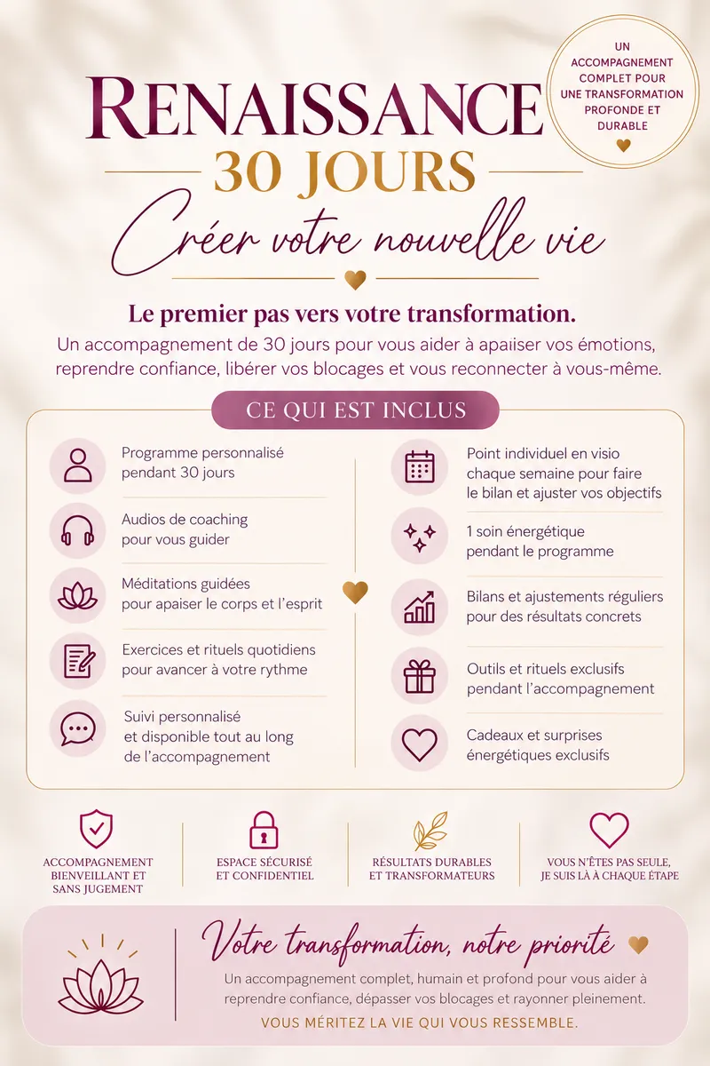 Accompagnements Renaissance 30 jours